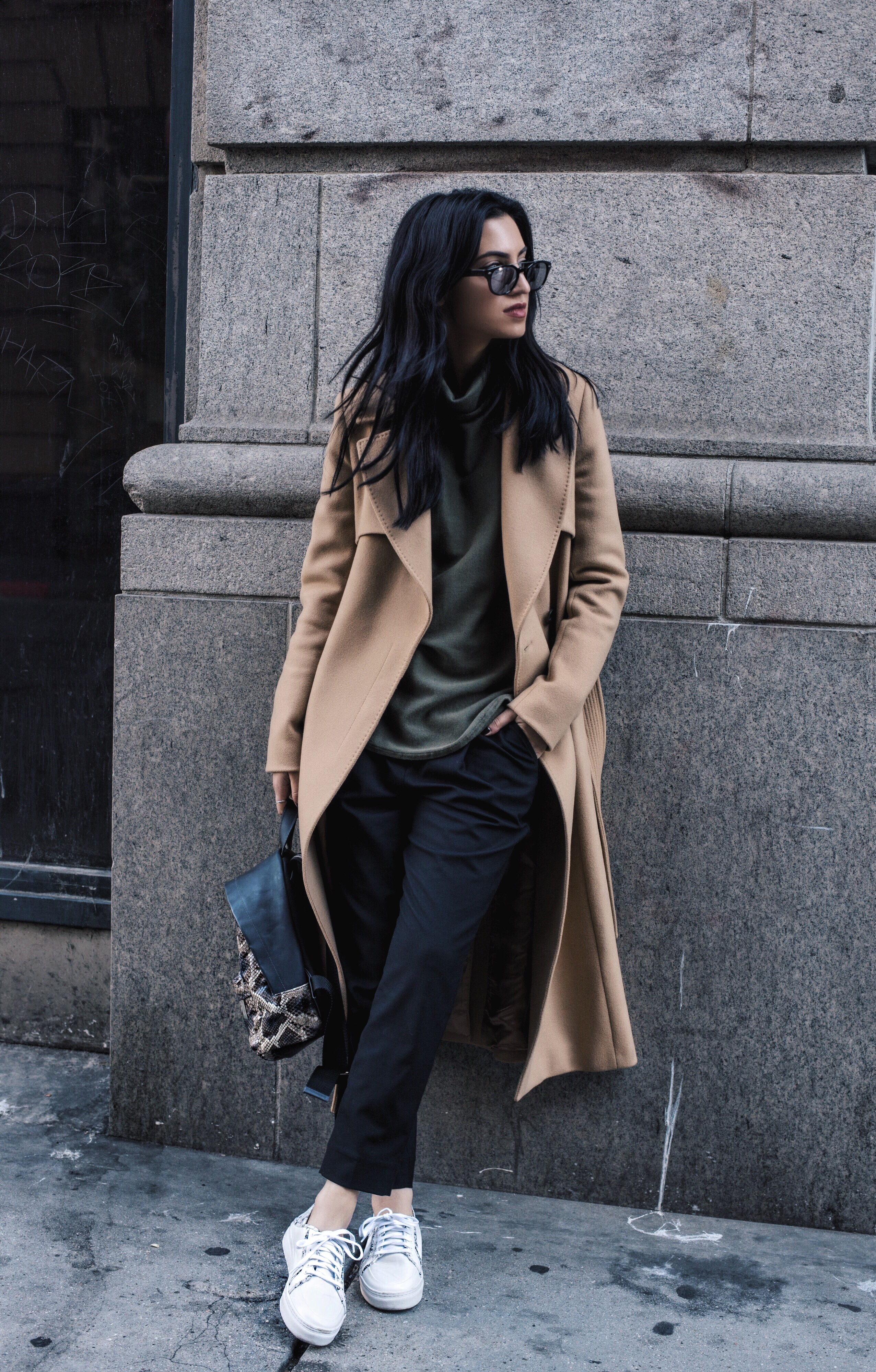 Style Essentials] Classic Fall Must-Haves: A Camel Coat & Sneakers - So  Fresh & So Chic