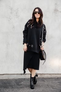 LA blogger Tania Sarin in NY Magazine with top shop hoodie