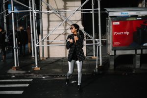 LA Blogger Tania Sarin in New York during NYFW wearing givenchy blazer