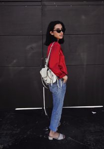 LA blogger Tania Sarin in icons jeans for fourth of July