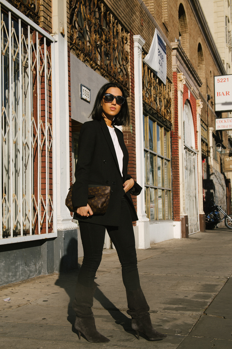 Fall Sunglass Guide with Police Lifestyle, minimalist outfit, yeezy knee high boots