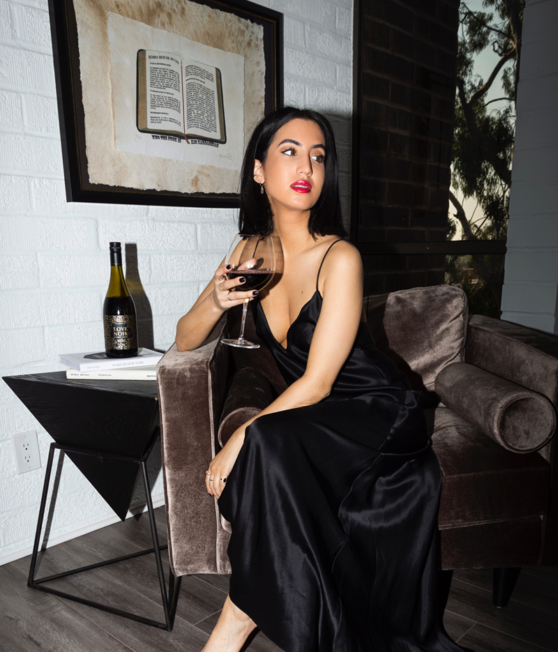 How to Recharge and Reset after the Holiday Parties | TSARIN.COM | Love Noir Pinot Noir, Black Slip Dress