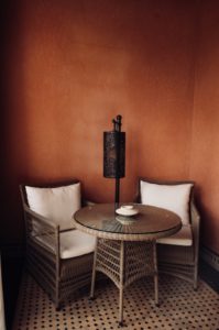 LA Blogger Tania Sarin in MarrakechMorocco with Selman Hotel showing the Moroccan vibes with interior architecture