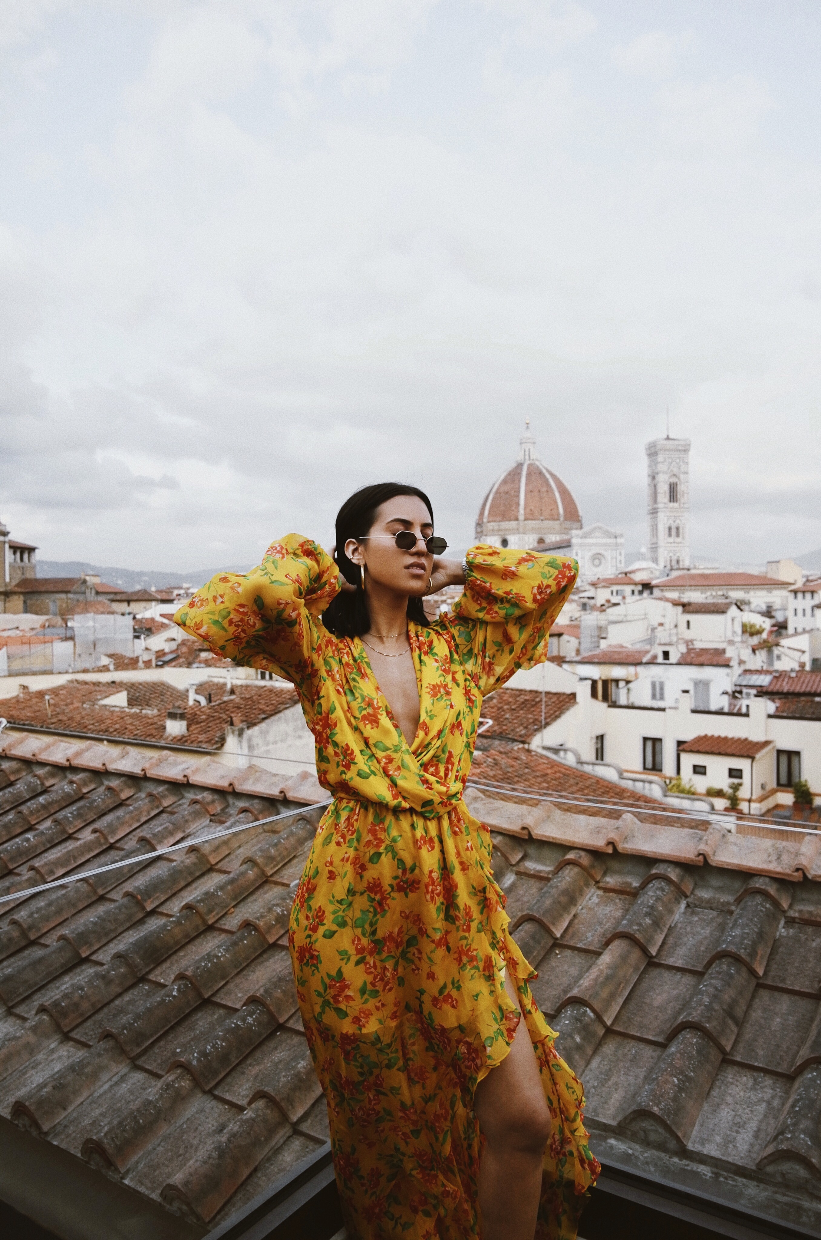 Florence Trip Recap by Tania Sarin - yellow floral dress, floral dress and sneakers | tsarin.com