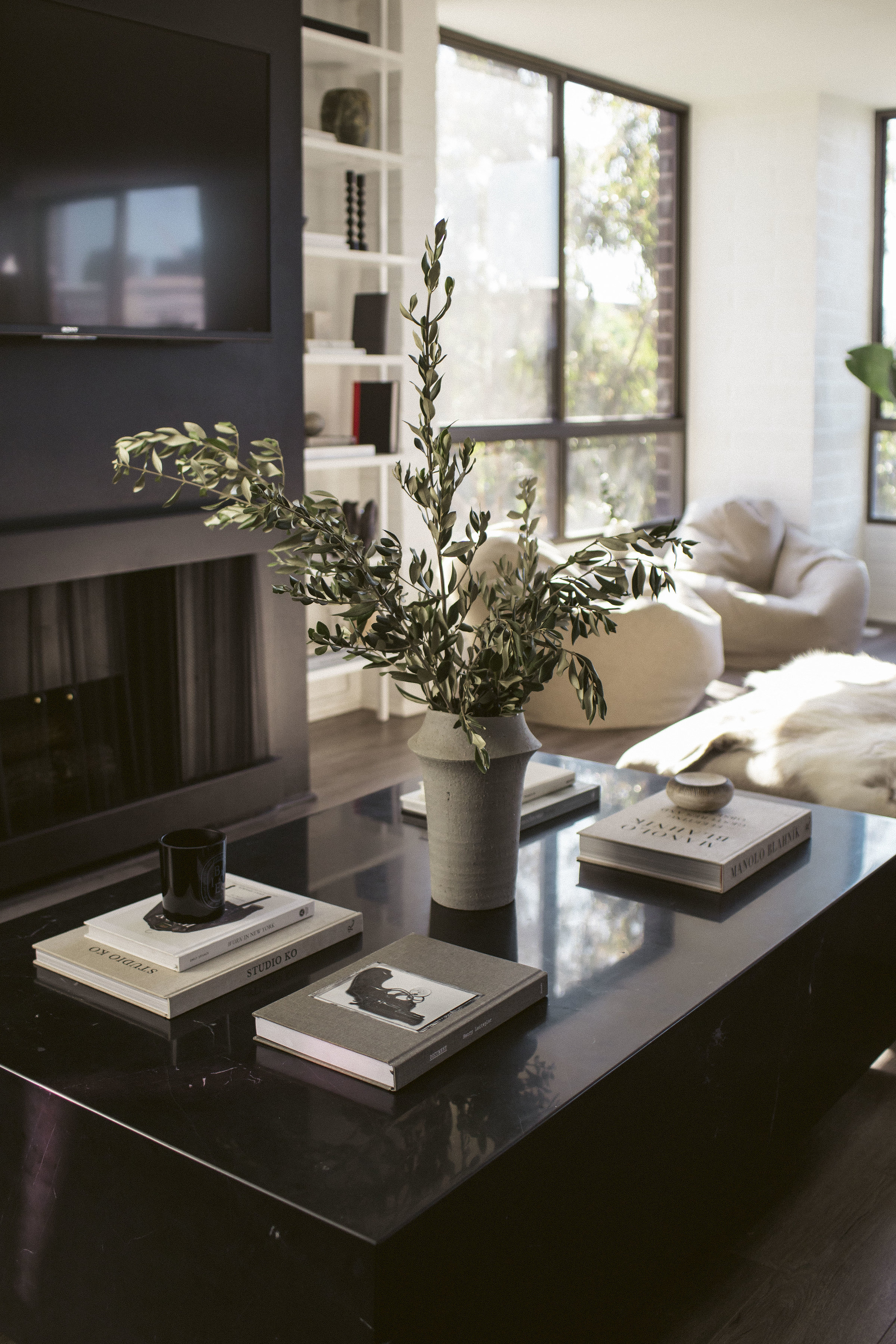 Tania Sarin Living Room Reveal | TSARIN.COM | moody home decor, la apartment interior, industrial home interior