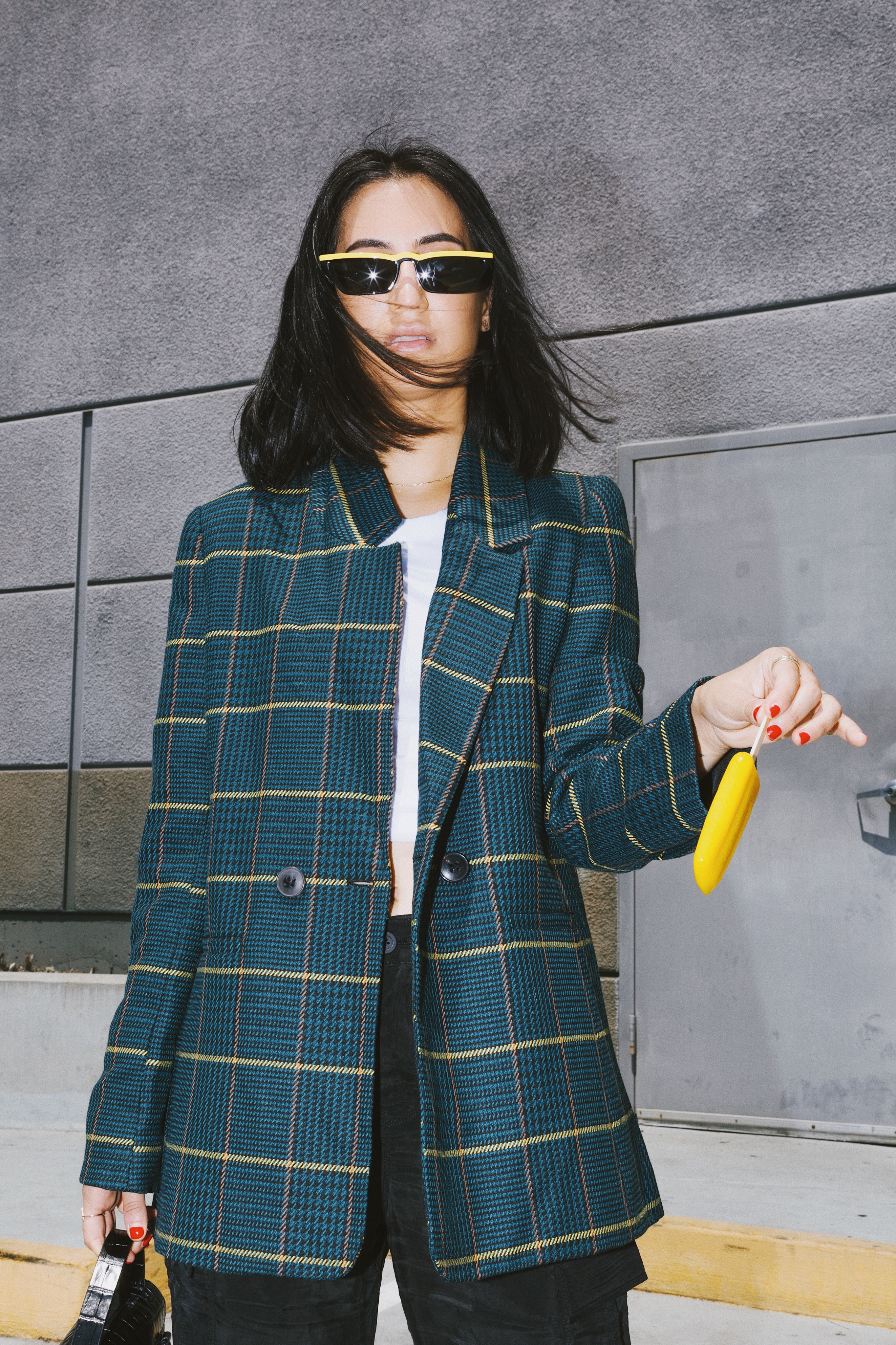 Bold Accessories to Revamp Your Style for Fall, Prada Sunglasses, Colored sunglasses, yellow rim sunglasses | TSARIN.COM | LA fashion blogger, LA stylist