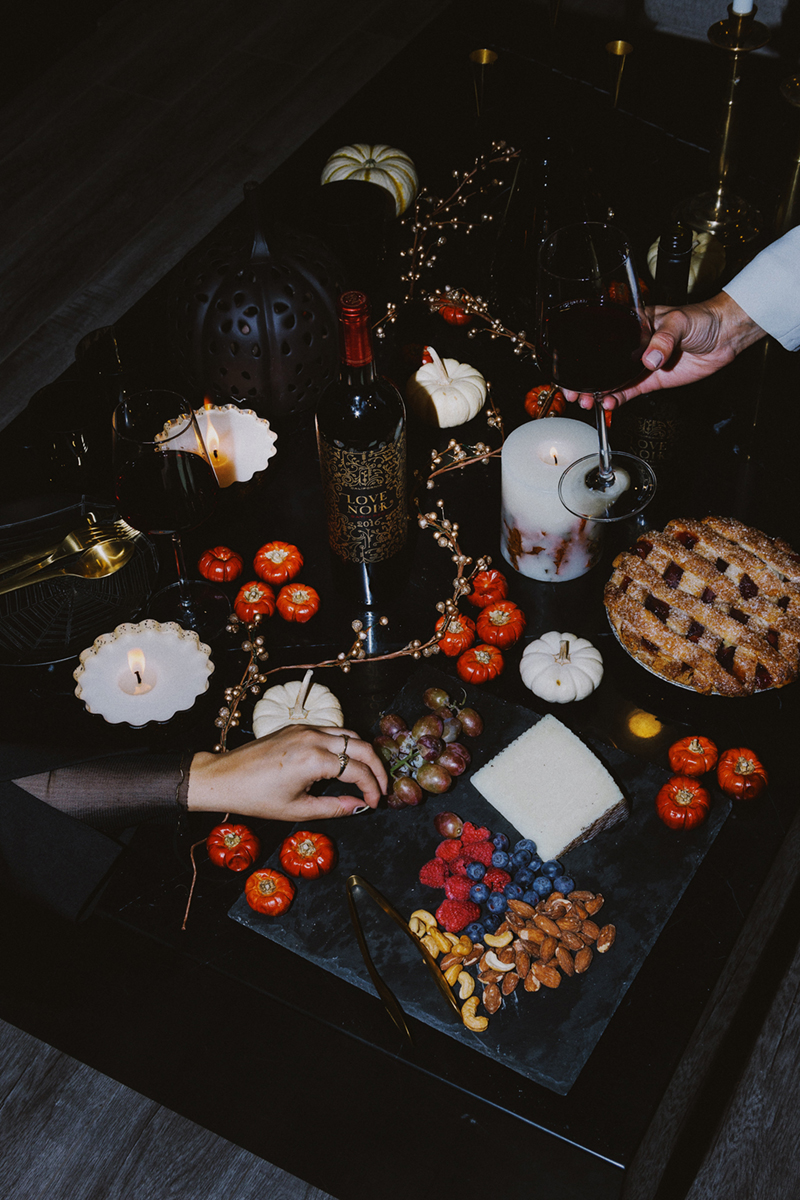 How to Host a Halloween Party For Adults | TSARIN.COM | Love Noir Red Wine, Love Noir Pinot Noir, halloween themed party, halloween home decor